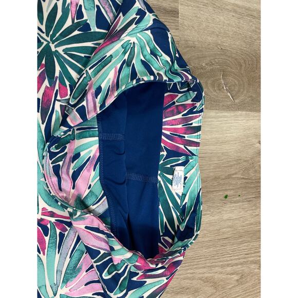 Sigrid Olsen Tropical Leaf Print Golf Skort Women’s Medium Scallop Hem Lined - Picture 8 of 11